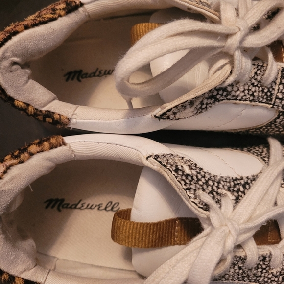 MADEWELL Kickoff trainers sneakers Women's 8.5 leather calf hair athletic shoes - Picture 8 of 11